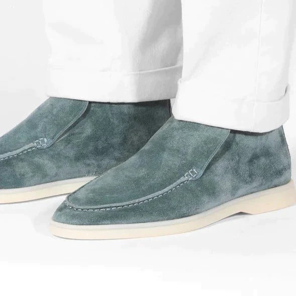 Men’s Suede Slip-On Ankle Loafer Boots