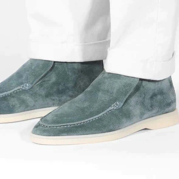 Men’s Suede Slip-On Ankle Loafer Boots