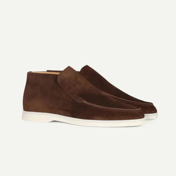 Men’s Suede Slip-On Ankle Loafer Boots