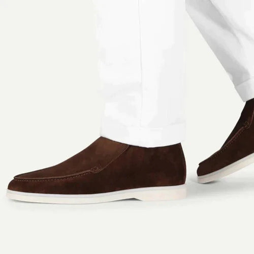 Men’s Suede Slip-On Ankle Loafer Boots