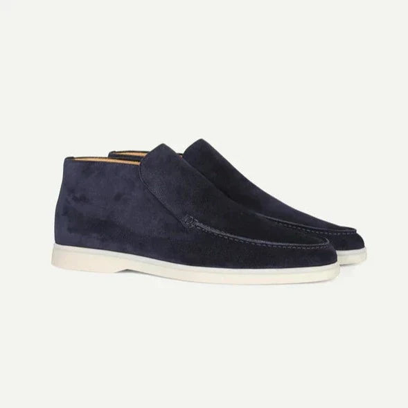 Men’s Suede Slip-On Ankle Loafer Boots