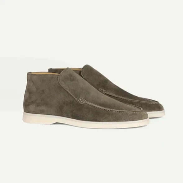 Men’s Suede Slip-On Ankle Loafer Boots