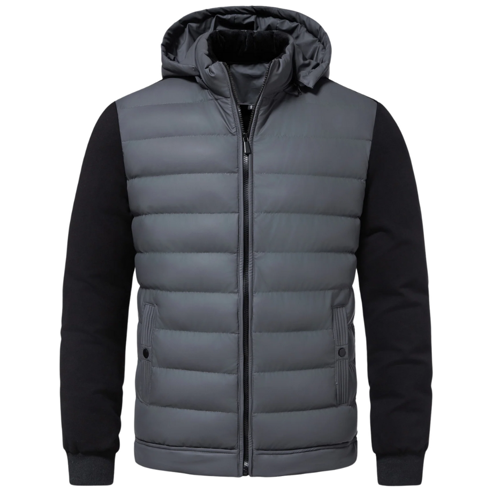 Men’s Quilted Hooded Puffer Zip Jacket