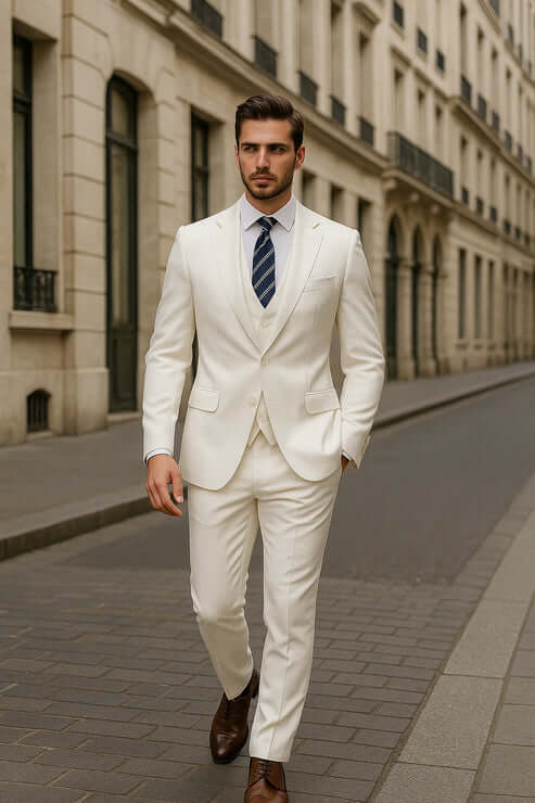 Men’s Slim-Fit Three-Piece Tailored Suit