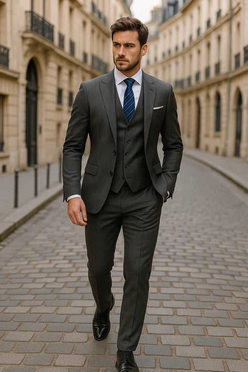 Men’s Slim-Fit Three-Piece Tailored Suit