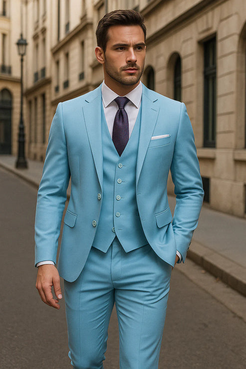 Men’s Slim-Fit Three-Piece Tailored Suit