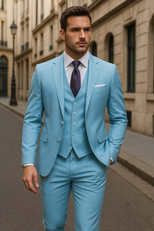 Men’s Slim-Fit Three-Piece Tailored Suit