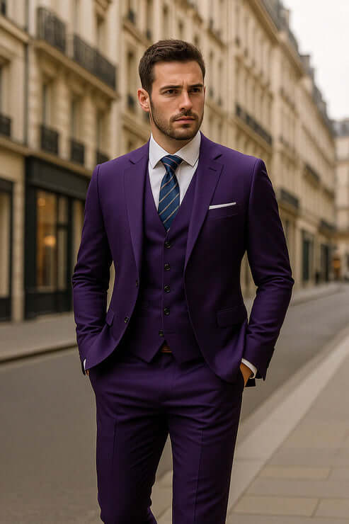 Men’s Slim-Fit Three-Piece Tailored Suit