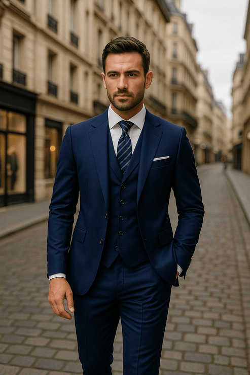 Men’s Slim-Fit Three-Piece Tailored Suit