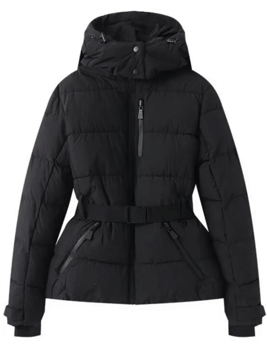 Women’s Belted Hooded Puffer Jacket
