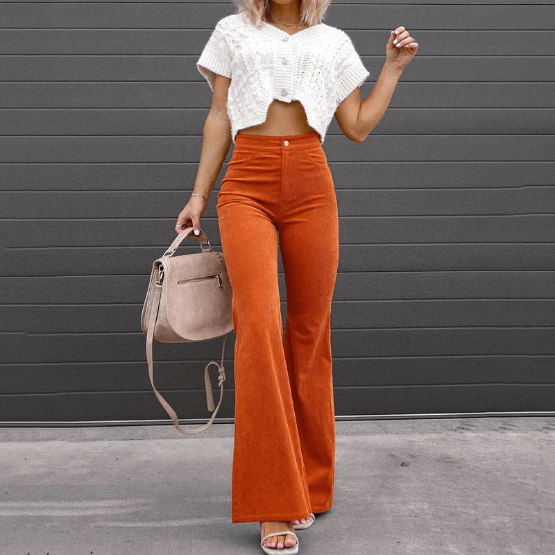 Women’s High-Waist Flared Trousers