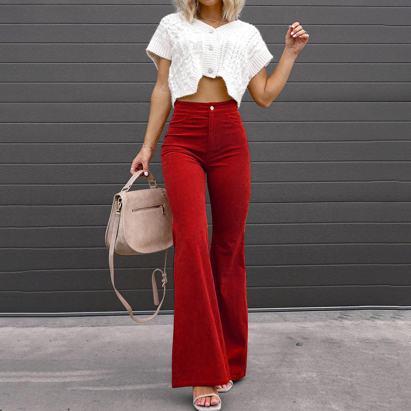Women’s High-Waist Flared Trousers
