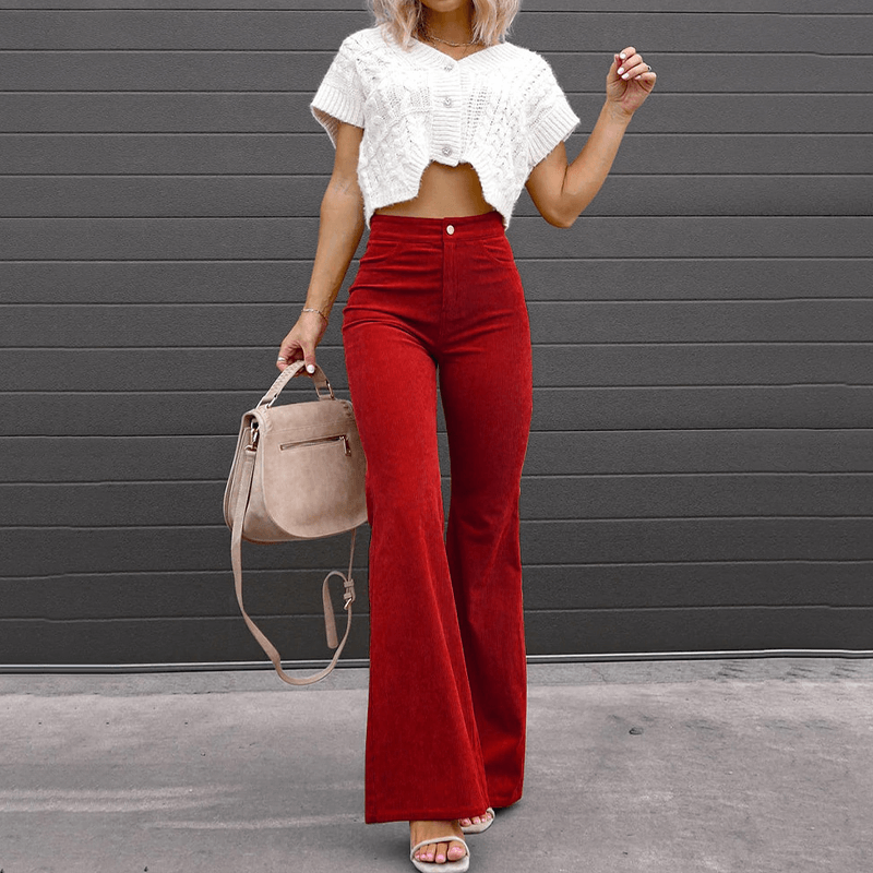 Women’s High-Waist Flared Trousers
