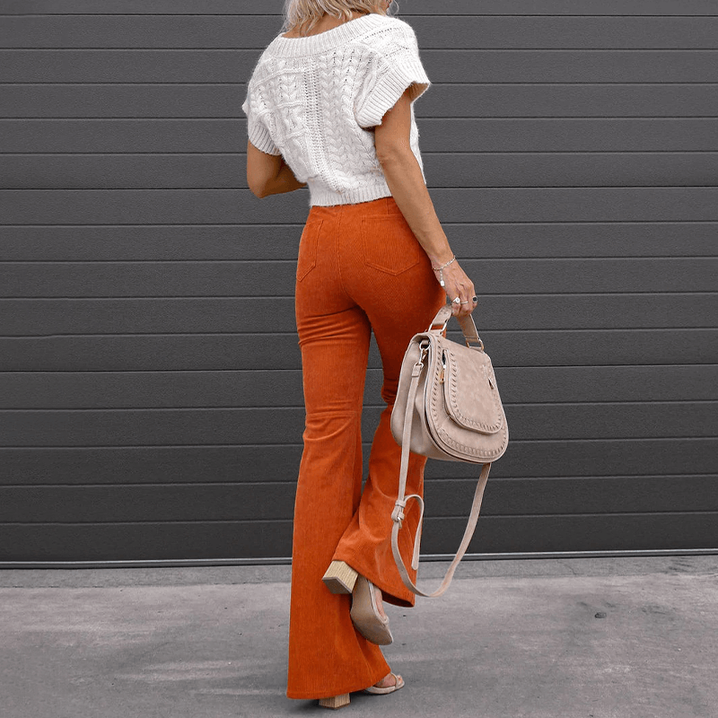 Women’s High-Waist Flared Trousers