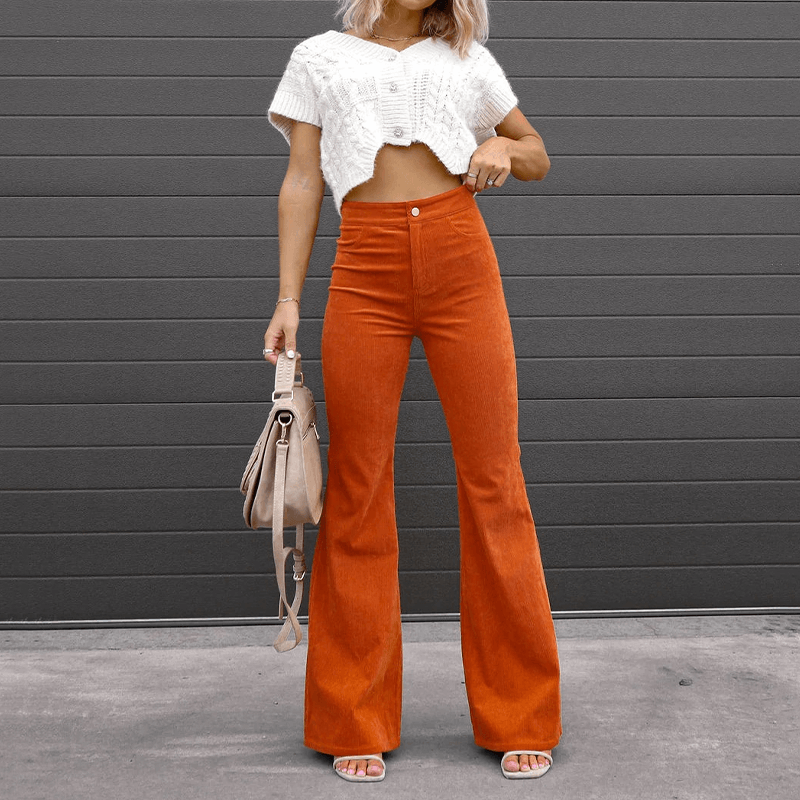 Women’s High-Waist Flared Trousers