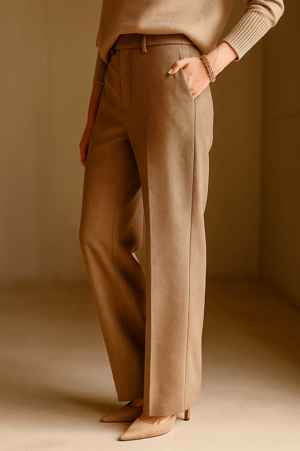 Women’s Mid-Rise Straight-Leg Tailored Trousers