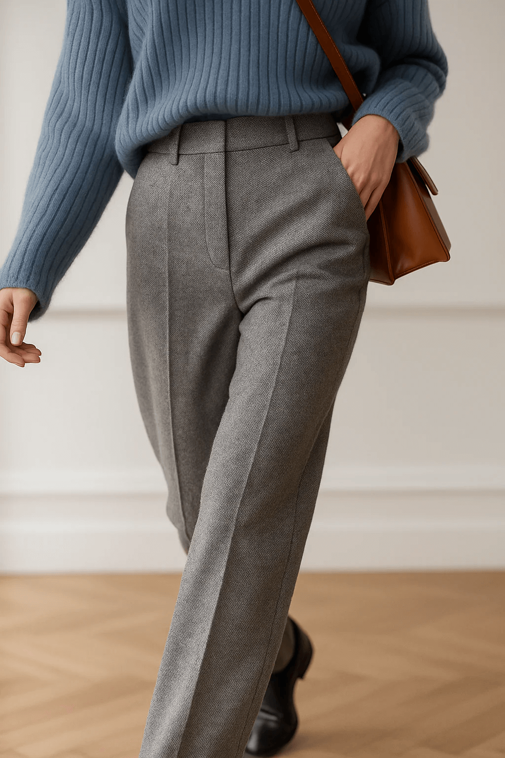 Women’s Mid-Rise Straight-Leg Tailored Trousers