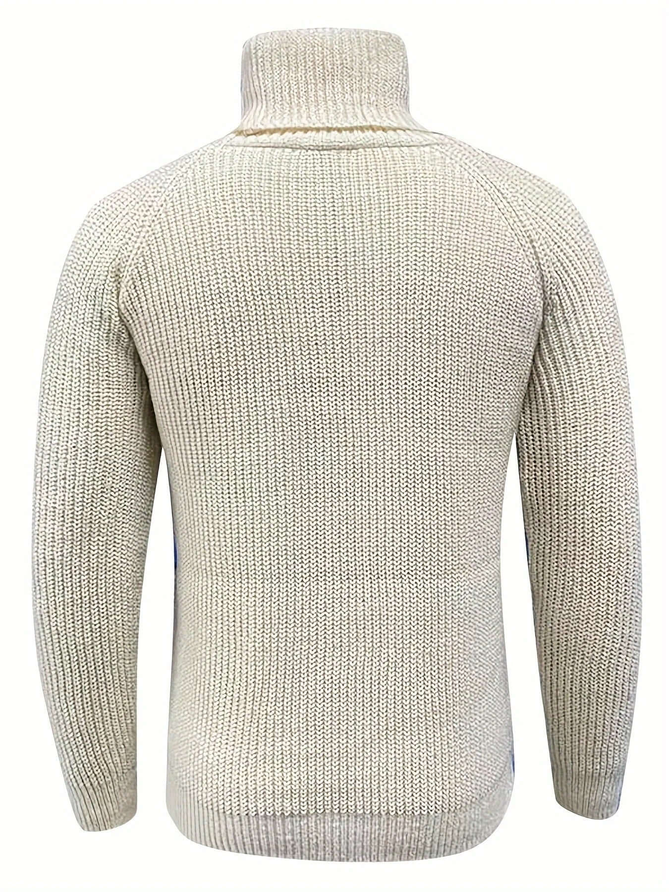 Men’s Ribbed Knit Turtleneck Sweater