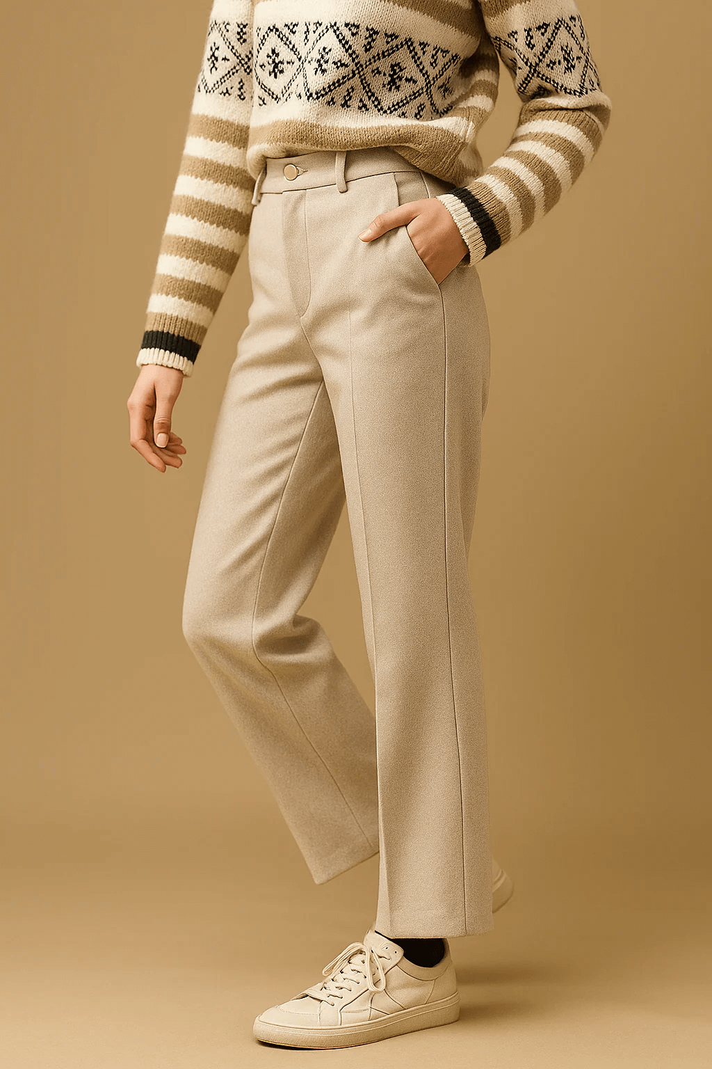 Women’s Mid-Rise Straight-Leg Tailored Trousers