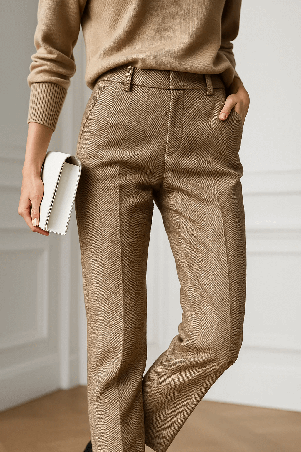 Women’s Mid-Rise Straight-Leg Tailored Trousers