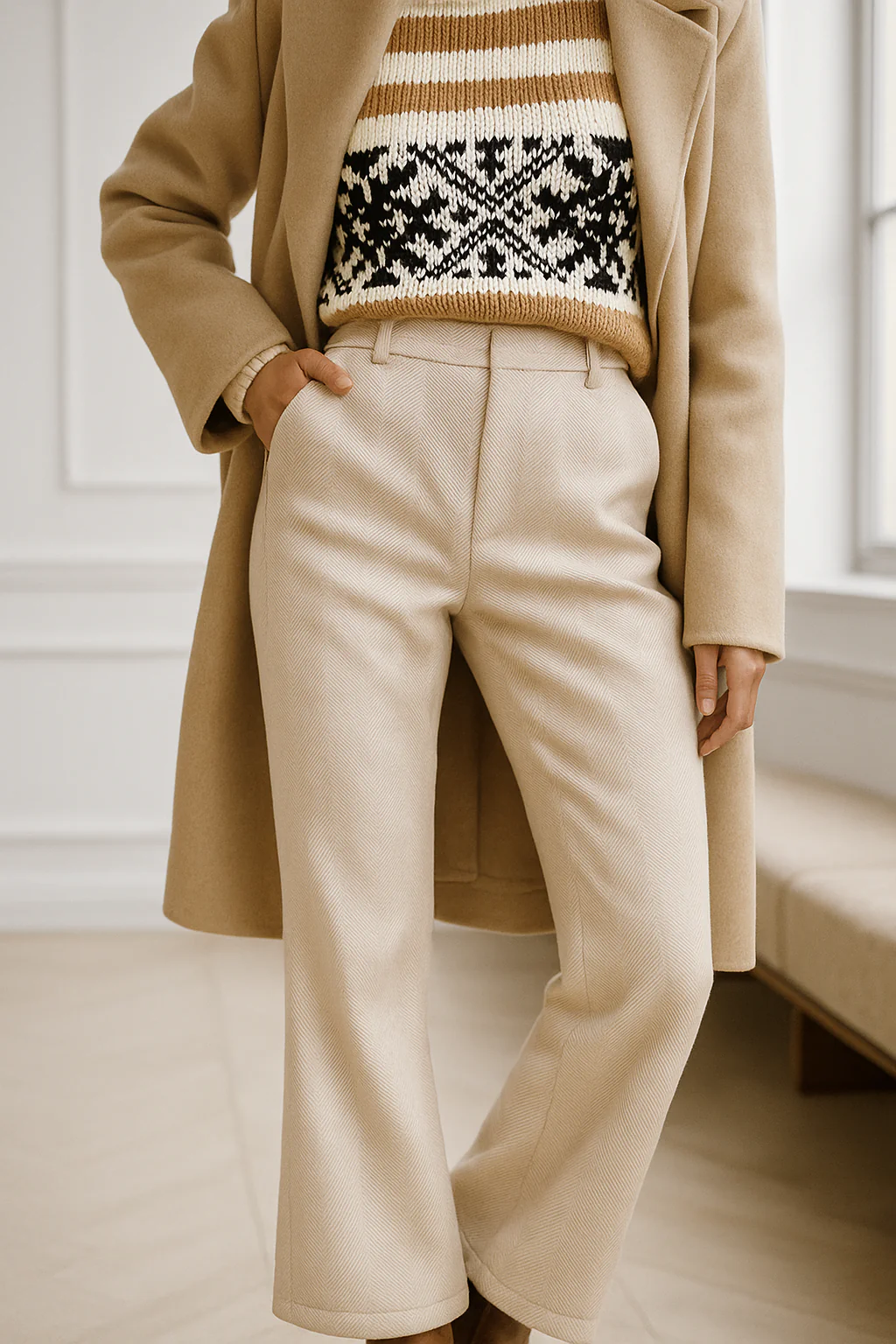 Women’s Mid-Rise Straight-Leg Tailored Trousers