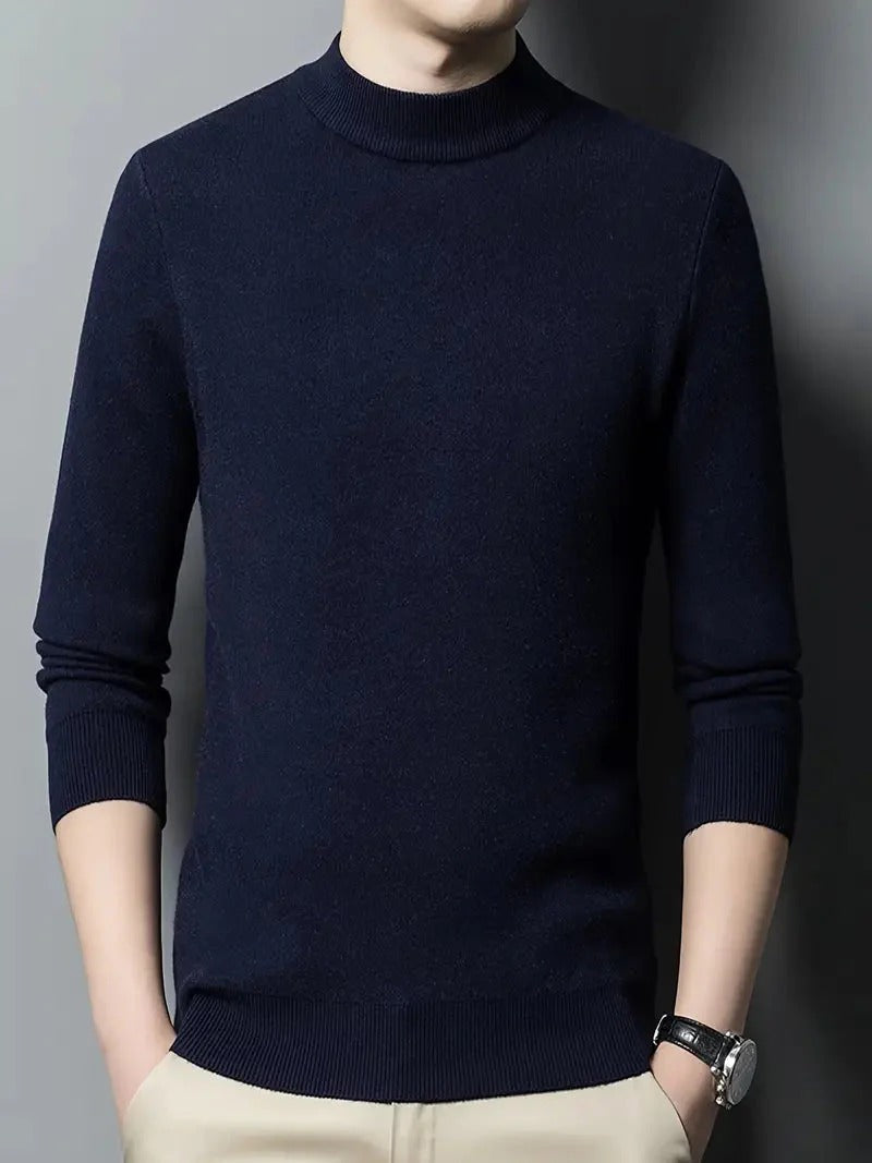 Men’s Mock-Neck Knit Jumper
