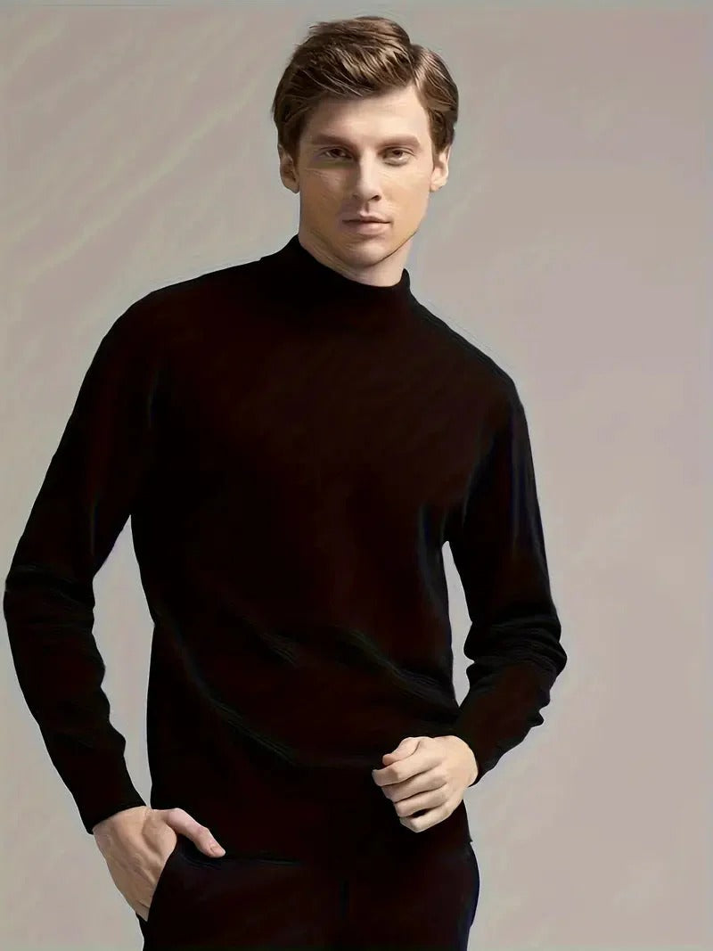 Men’s Mock-Neck Knit Jumper