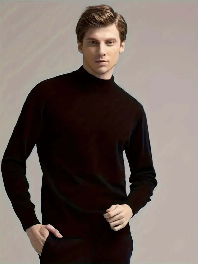Men’s Mock-Neck Knit Jumper