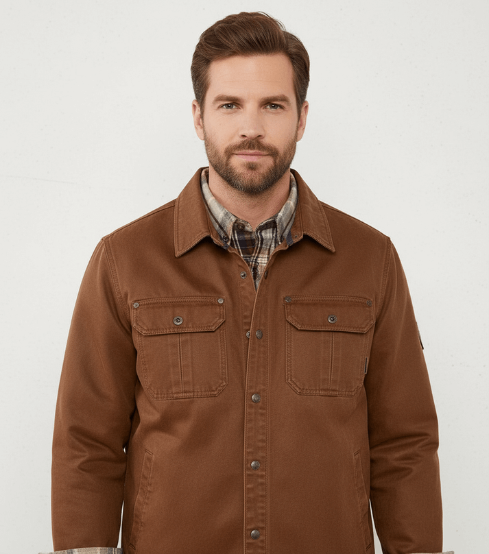 Men’s Waxed Trucker Overshirt Jacket