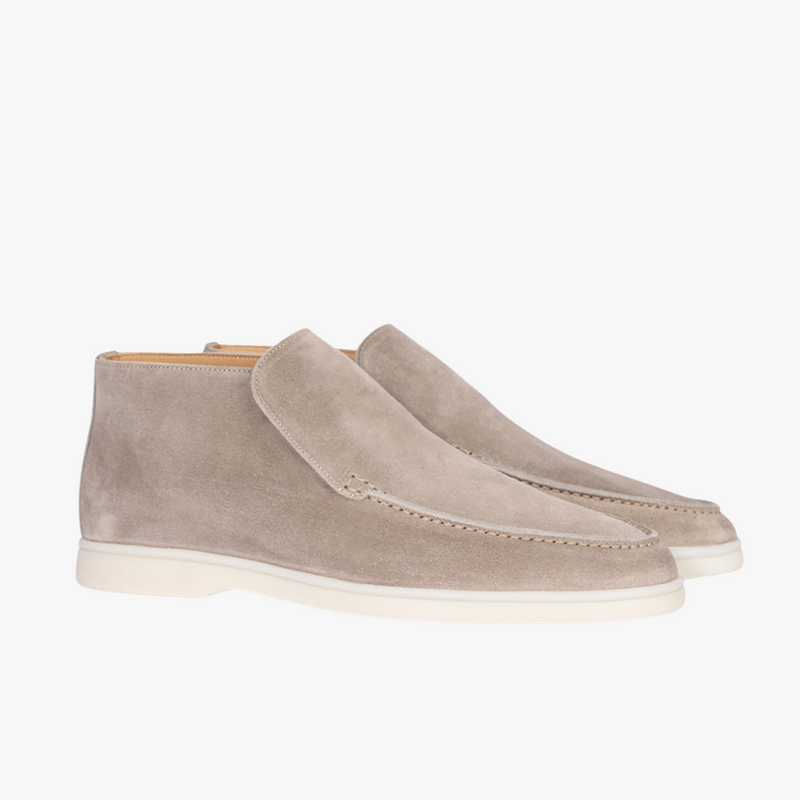 Men’s Suede Slip-On Ankle Loafer Boots