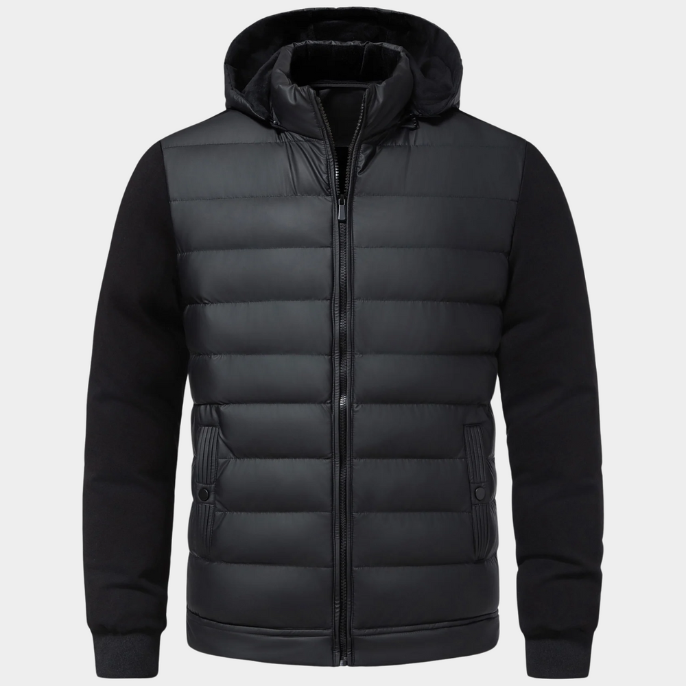 Men’s Quilted Hooded Puffer Zip Jacket