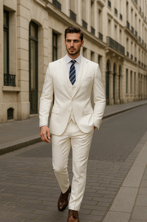 Men’s Slim-Fit Three-Piece Tailored Suit