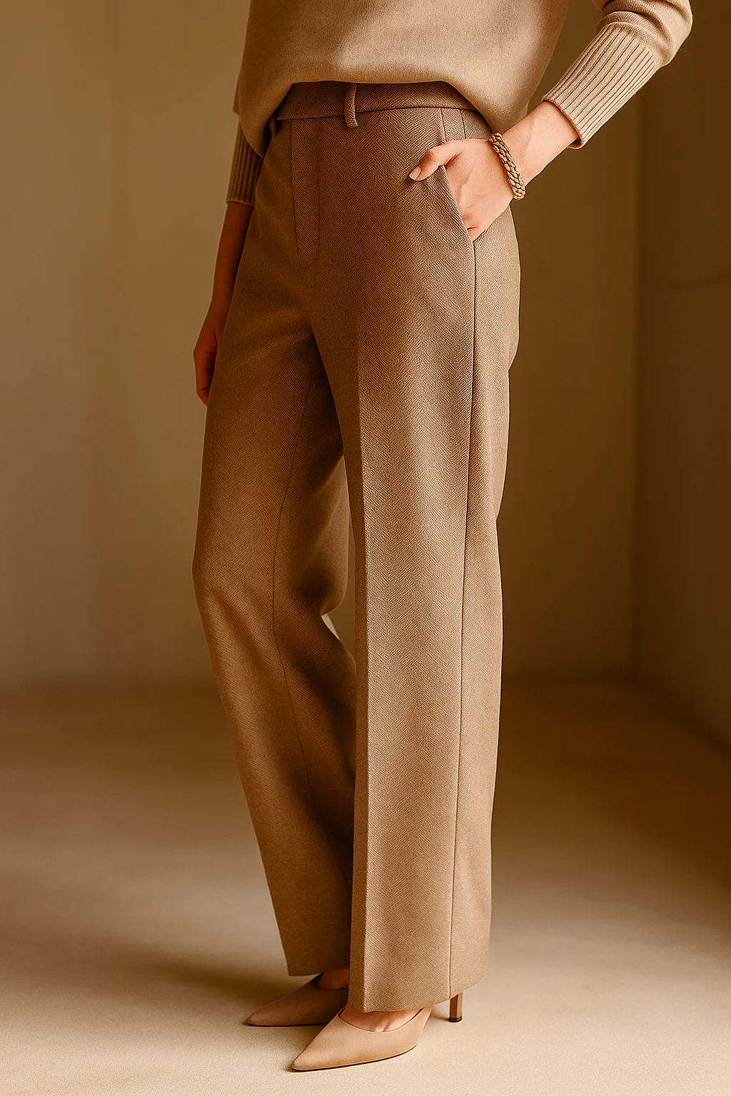 Women’s Mid-Rise Straight-Leg Tailored Trousers