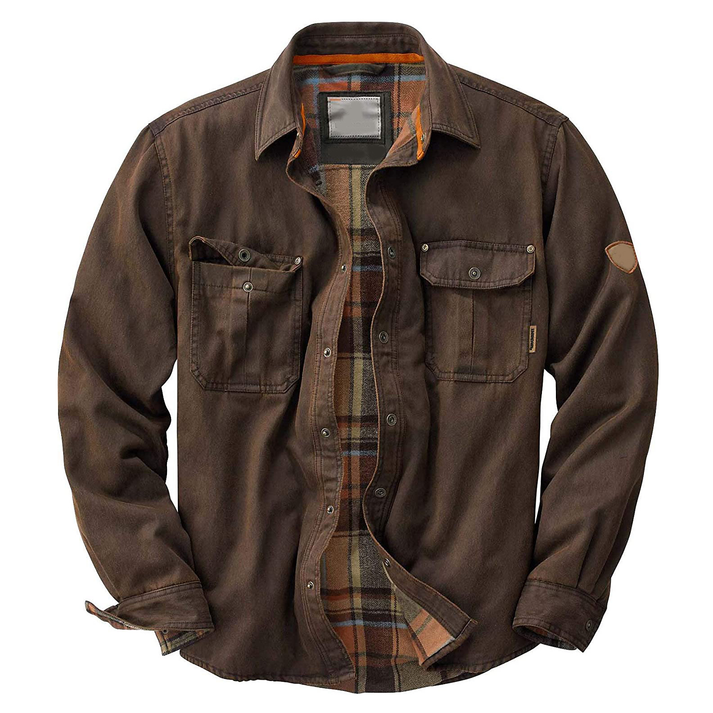 Men’s Waxed Trucker Overshirt Jacket